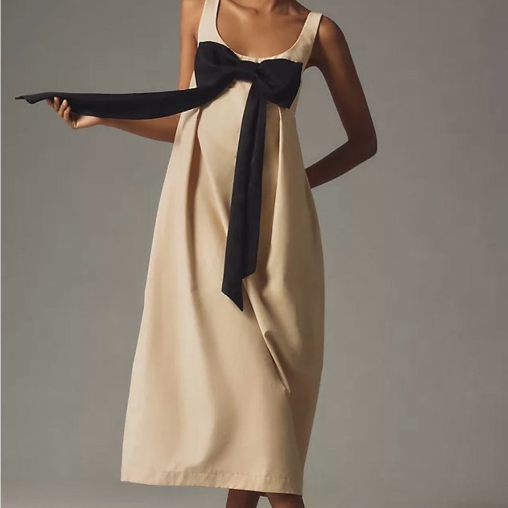 NWOT Anthropologie Maeve Cream Barrel Dress